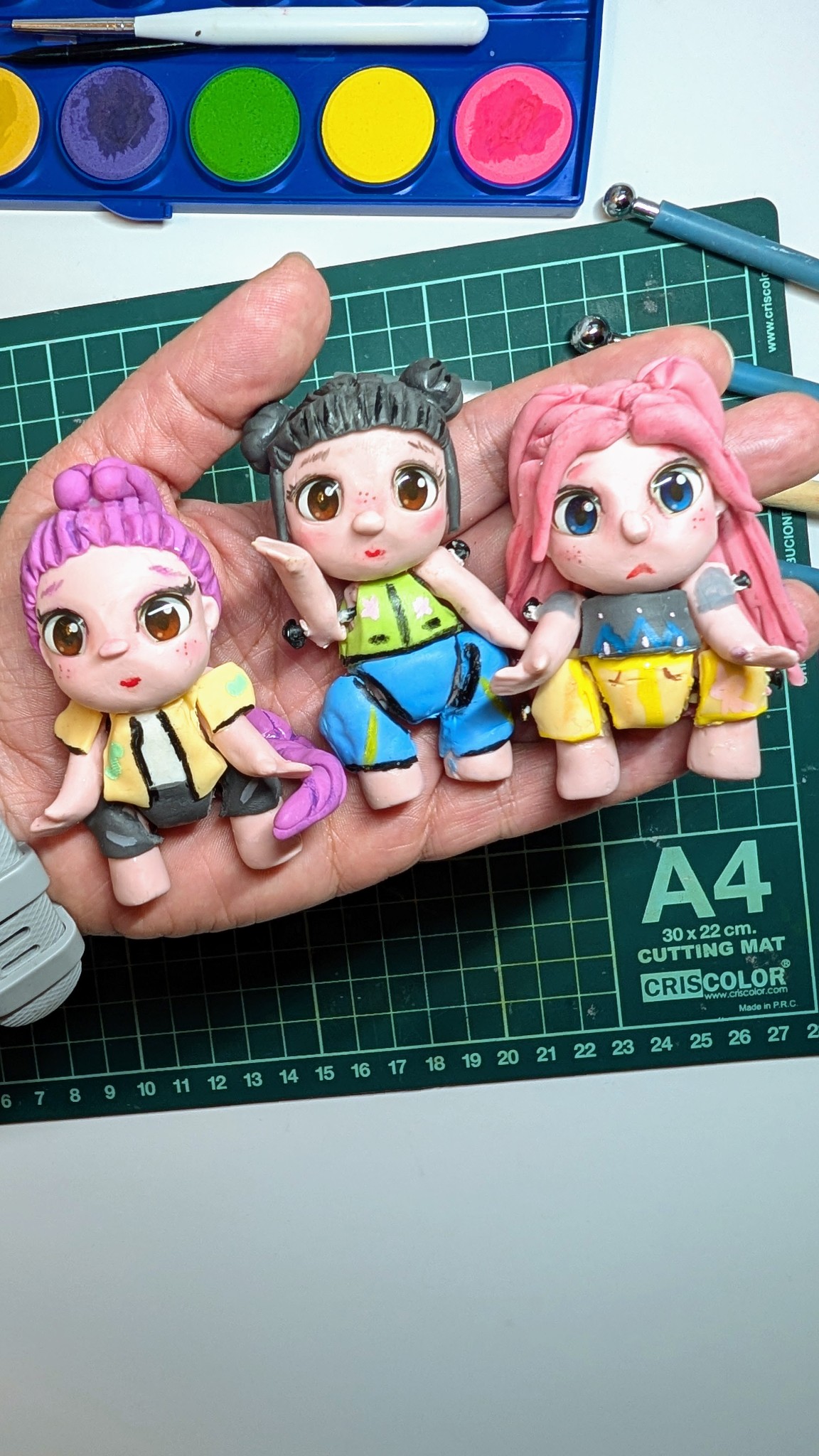 Figuras chibi articuladas inspiradas en K-pop Demon Hunter
